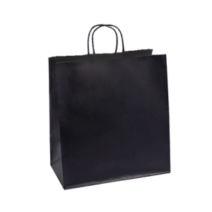 Black Printed Large Bag with twisted handle