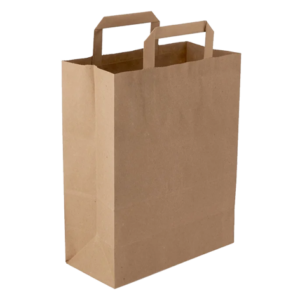 Brown Large Bag with flat handle