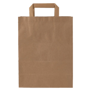 Brown Medium Bag with flat handle