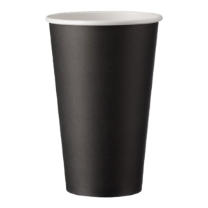 Large Matt Black Paper Cup